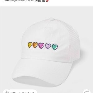 Adult Disco Hearts Wave Embroidered Baseball Hat White - Roller Rabbit x Target